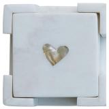 $57 Creative Co-Op Marble Coasters with Heart...