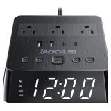 $58 JACKYLED Alarm Clock with 4 USB Chargers...