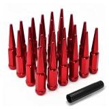 $81 M14X1.5 Red Wheel Spike Lug Nuts, 24 PCS...