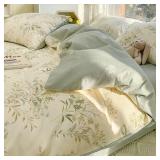 $93 4pcs Duvet Cover Set- 100% Cotton Comfort...