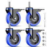 $34 3 Inch Caster Wheels Heavy Duty Stem Caster...