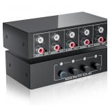 $24 3.5mm Aux + RCA L/R Audio Switch Box 4 in 1...