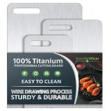 $67 Titanium Cutting Boards Set of 3, 100% Pure...