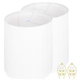 $45 White Tall Drum Lamp Shades Set of 2,...