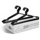 $34 16.5' Heavy Duty Matte Black Metal Hangers...
