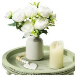 $32 KULEDM Handmade Wooden Decorative Tray,...