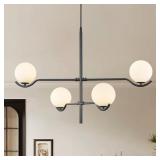 $121 CATINER Black Sputnik Chandelier, Modern 4...