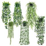 $30 Der Rose 6Pcs Fake Plants Hanging...