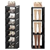 $20 8-Tier Tall Corner Shoe Rack for Entryway...