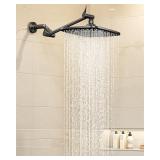 $94 Veken 11.8' Black Rain Shower Head,...