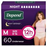 $92 Depend Night Defense Adult Diapers,...