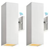 $147 wowlite Modern Porch Lights White 2 Pack,...