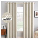 $58 MIULEE 100% Blackout Linen Textured...
