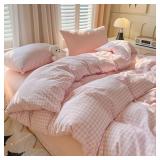 $50 Nayoroom Gingham Duvet Cover Queen Size...