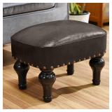 $73 Leather Ottoman Footrest,Rustic Foot Stools...