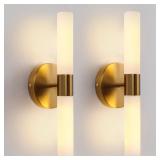 $78 KUZZULL Wall Sconces Set of Two, Brass Gold...