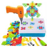 $40 STEM Drill & Build Kit for Kids Ages 3-8 |...