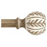 $32 QDWIS Boho Wood Curtain Rods for Windows 48...