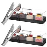 $41 2 Pcs Rectangular Acrylic Cake Stand with...