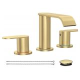 $57 Homevacious Brushed Gold Bathroom Faucet 3...
