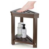 $40 Boulphia Shower Foot Rest 14in, Acacia Wood...
