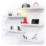 $35 RICHER HOUSE 5 Set White Floating Shelves,...