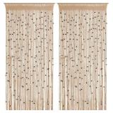 $94 BECHAEO Macrame Beaded Curtain Boho...
