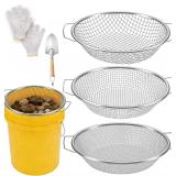 $36 3PCS Soil Sifter for Gardening, Rock Soil...