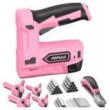 $61 POPULO Pink Cordless Staple Gun, 2-in-1...