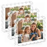 $49 3Pack Magnetic Acrylic Picture Frames 5 7...