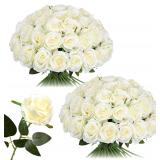 $43 Nubry 50pcs Artificial Silk Roses Bulk,Fake...