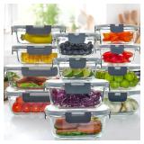 $42 UMEIED 12 PACK Glass Food Storage...