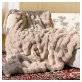 $42 Ultra Soft Cozy Faux Fur Throw Blanket,...