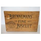 Brenneman's Fine Biscuit Wooden Shipping Crate