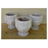 3 Concrete Planters
