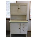 Painted Hoosier Style Kitchen Cabinet