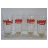 4 Sealtest Ice Cream Glasses