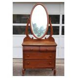 Oak Dresser with Mirror
