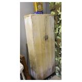 Metal 2-Door Cabinet w/Contents