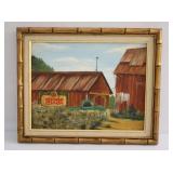 Framed Redman Tobacco Painting