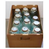 12- Half Gallon Ball Blue Fruit Jars