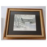 Framed Covered Bridge Print