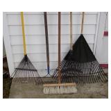 Leaf Rakes, Push Broom