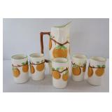 Ceramic Orange Juice Set