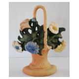 Cast Iron Flower Basket Door Stop