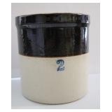 2 Gal. Brown White Crock