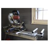 Chicago Electric Sliding Miter Saw On Stand