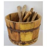 Wooden Bucket with Treenware