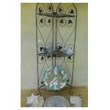 Folding Metal Corner Stand w/ Contents