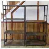 Pair of Metal Shelves
